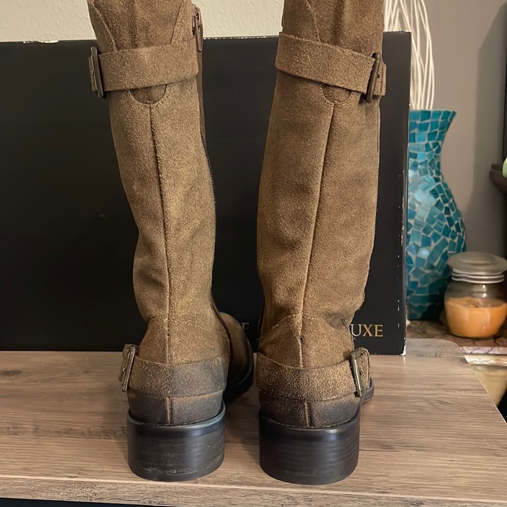 Steve Madden Luxe Tory Boot in Suede Brown - Picture 6 of 10